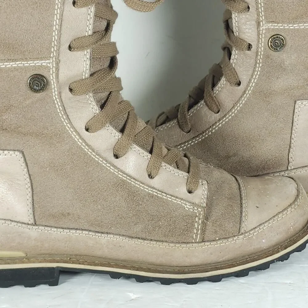 The North Face Women's Snowtropolis US6,5 Brown Suede Insulated Lace Up Boots